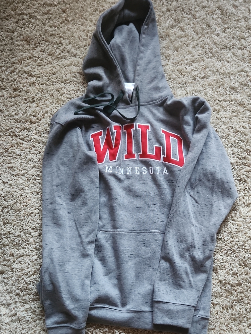 NHL Gray Hoodie with Red WILD Logo